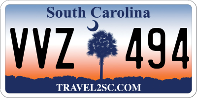 SC license plate VVZ494