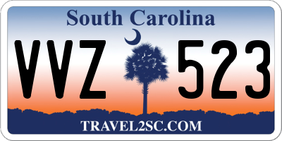 SC license plate VVZ523