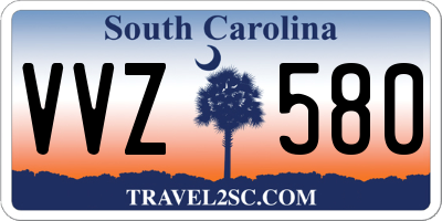 SC license plate VVZ580