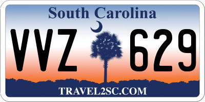 SC license plate VVZ629