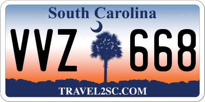 SC license plate VVZ668