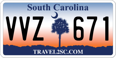 SC license plate VVZ671