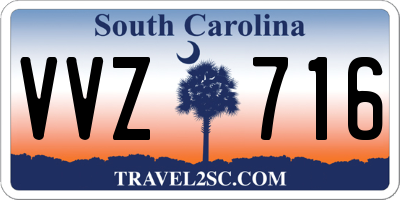 SC license plate VVZ716