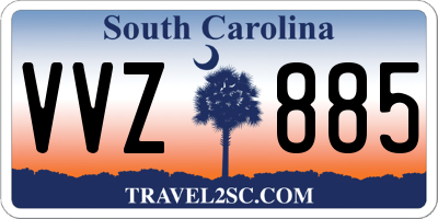 SC license plate VVZ885