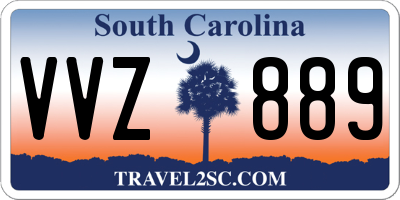SC license plate VVZ889