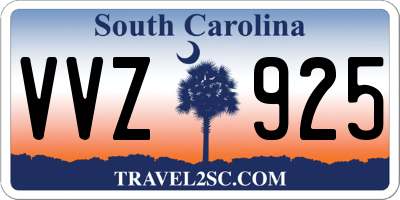 SC license plate VVZ925