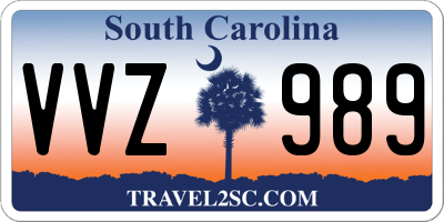 SC license plate VVZ989