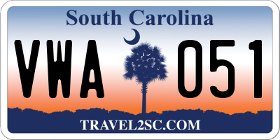 SC license plate VWA051