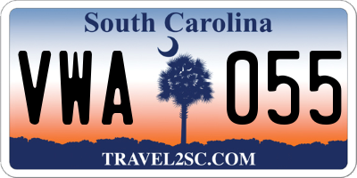 SC license plate VWA055