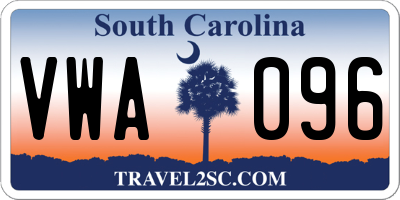 SC license plate VWA096