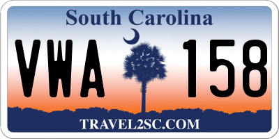 SC license plate VWA158