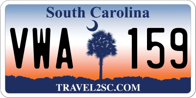 SC license plate VWA159