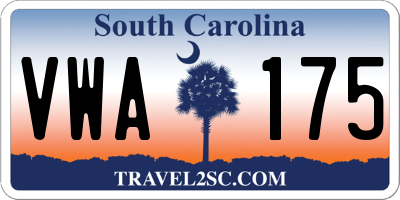 SC license plate VWA175