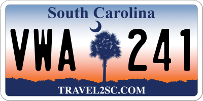 SC license plate VWA241