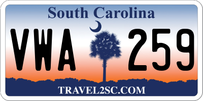 SC license plate VWA259