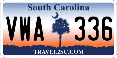 SC license plate VWA336