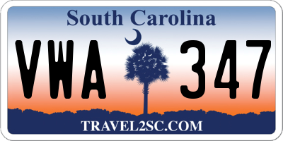 SC license plate VWA347