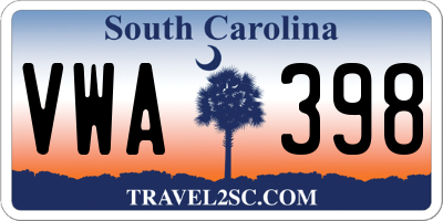 SC license plate VWA398