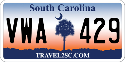 SC license plate VWA429