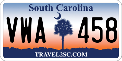 SC license plate VWA458