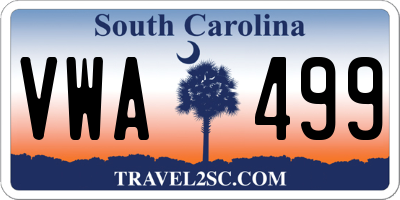 SC license plate VWA499