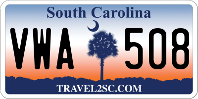 SC license plate VWA508
