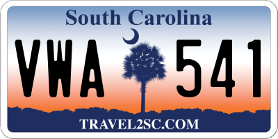 SC license plate VWA541