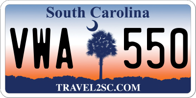 SC license plate VWA550