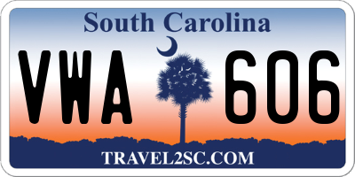SC license plate VWA606