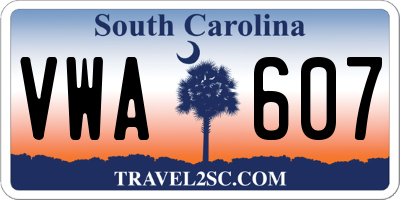 SC license plate VWA607