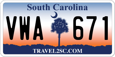 SC license plate VWA671