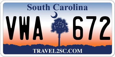 SC license plate VWA672