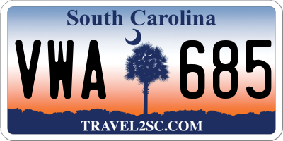 SC license plate VWA685