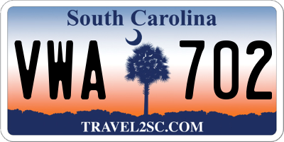 SC license plate VWA702