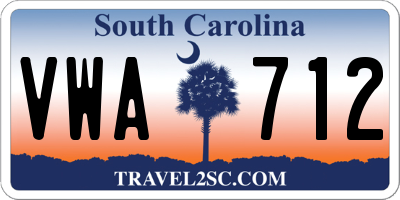 SC license plate VWA712