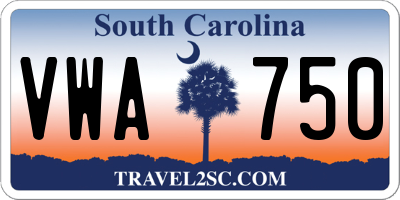 SC license plate VWA750