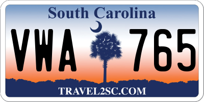SC license plate VWA765