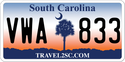 SC license plate VWA833
