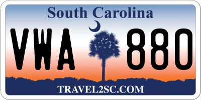 SC license plate VWA880