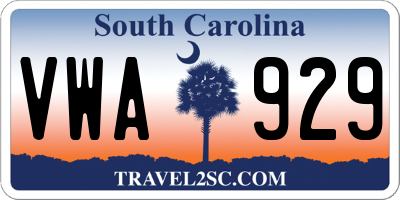 SC license plate VWA929