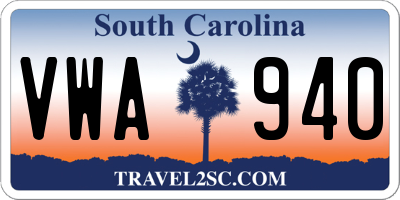 SC license plate VWA940