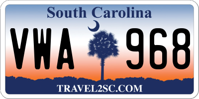 SC license plate VWA968