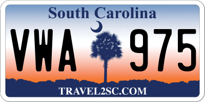 SC license plate VWA975