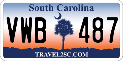 SC license plate VWB487