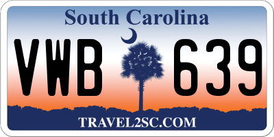 SC license plate VWB639