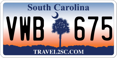 SC license plate VWB675