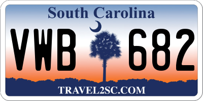 SC license plate VWB682
