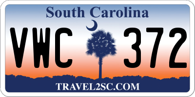 SC license plate VWC372