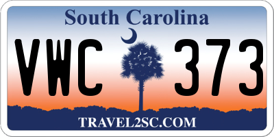 SC license plate VWC373
