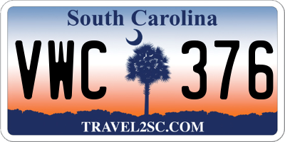 SC license plate VWC376